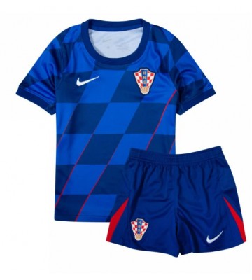 Croacia Segunda Equipación Niños Eurocopa 2024 Manga Corta (+ Pantalones cortos)